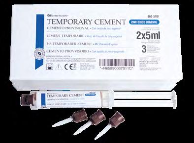 Tymczasowy cement bez eugenolu, materiał
