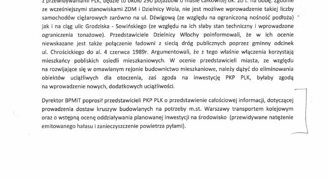 PROPOZYCJA PKP Spotkanie 9 marca 2017 rw urzędzie m.st. Warszawy: 1. Uciążliwości dla mieszkańców generowane przez ruch ciężarowy, 2.