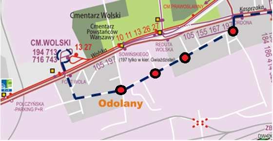 NOWE PRZYSYTANKI AUTOBUSOWE 1. W rejonie skrzyżowania ul. Jana Kazimierza z ul. Ordona, w obu kierunkach za skrzyżowaniem. 2. W rejonie skrzyżowania ul. Jana Kazimierza z ul. Gizów, w obu kierunkach po wschodniej stronie skrzyżowania.