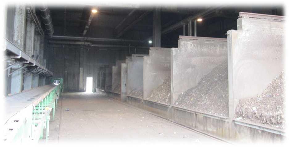 6 tuneli przeznaczonych jest do kompostowania frakcji organicznej wydzielonej mechanicznie z odpadów komunalnych zmieszanych, natomiast pozostałe 2 do kompostowania odpadów zielonych z selektywnej