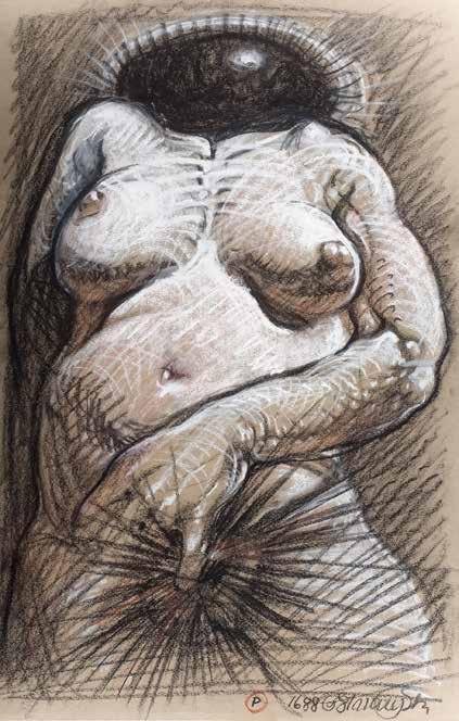 9 Bez tytułu, 1988 pastel, papier, 50 32,5 cm sygn. p. d.: P 1688 FStarowieyski Państwowa Galeria Sztuki 2014, s.