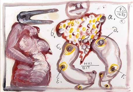 33 Bez tytułu, 1985 technika mieszana, papier, 21 29,7 cm sygn. p. g.: F.S.