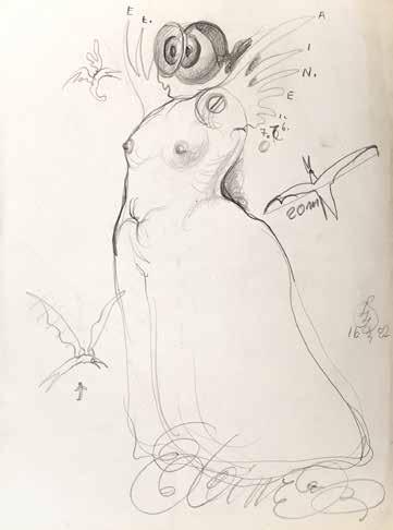 49 Bez tytułu, 1982 ołówek, papier, 30,3 22,7 cm sygn. p. śr.