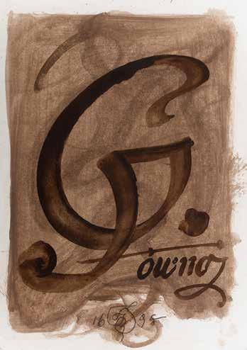 113 52 Gówno, 1995 akwarela, papier, 29,7 21 cm sygn. śr. d.