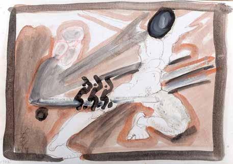 59 Bez tytułu, 1987 akwarela, ołówek, papier, 21 29,7 cm sygn.