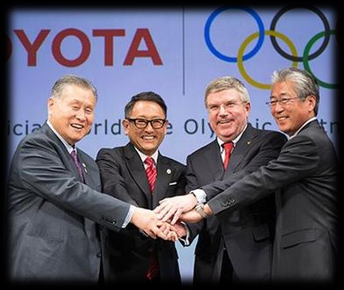 Toyota jest głównym sponsorem igrzysk olimpijskich w latach 2015-2024 zaś w okresie 2017-2024 -