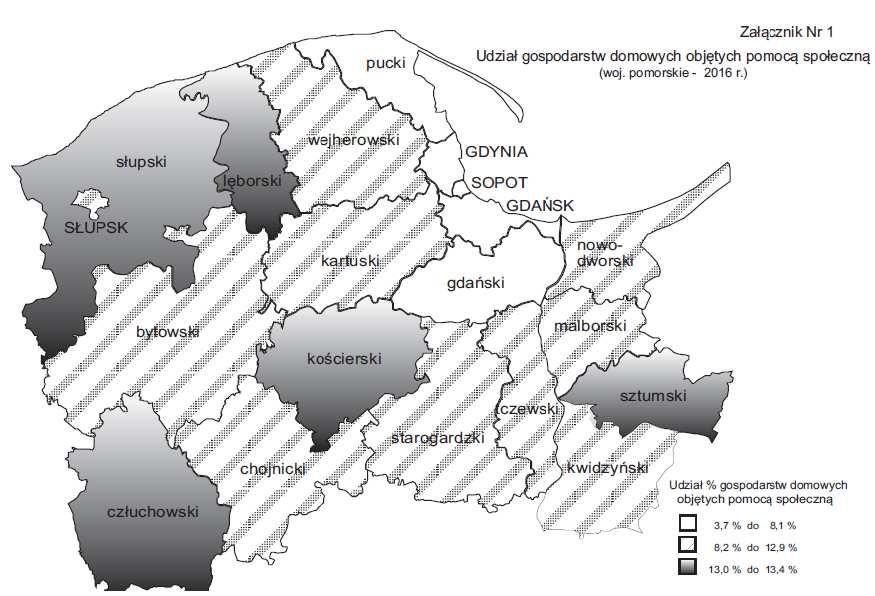 Rok wcześniej kształtował się na poziomie 14,3 % ( województwo pomorskie 8,6 % ). Utrzymuje się zatem spadkowy trend także w przypadku tego wskaźnika.