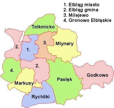 4.1 PRZESTRZEŃ I ŚRODOWISKO 4.1.1 POŁOŻENIE, POWIERZCHNIA I SIEĆ OSADNICZA Gmina miejsko-wiejska Młynary położona jest w zachodniej części województwa warmińskomazurskiego na skraju Wzniesienia