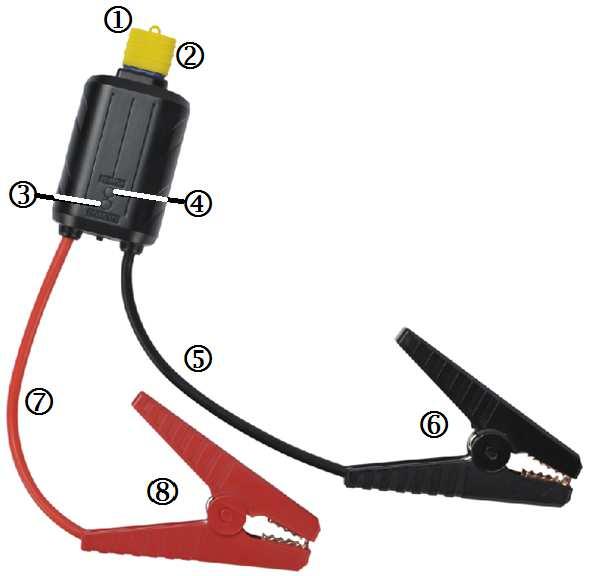 (5) Jump Start: sposób uruchamiania samochodu 12V UWAGA: Podczas uruchamiania żadne urządzenie lub TX-78 (poprzez port USB).