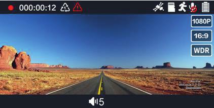 Video recording mode In this mode (device runs in it by default after plugging the charger) we can record the image seen in the lens in the form of audiovisual file saved on memory card.