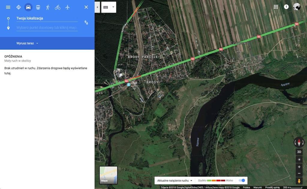 > Mapy Google oferują łatwe wyszukiwanie tras przejazdu, mapy