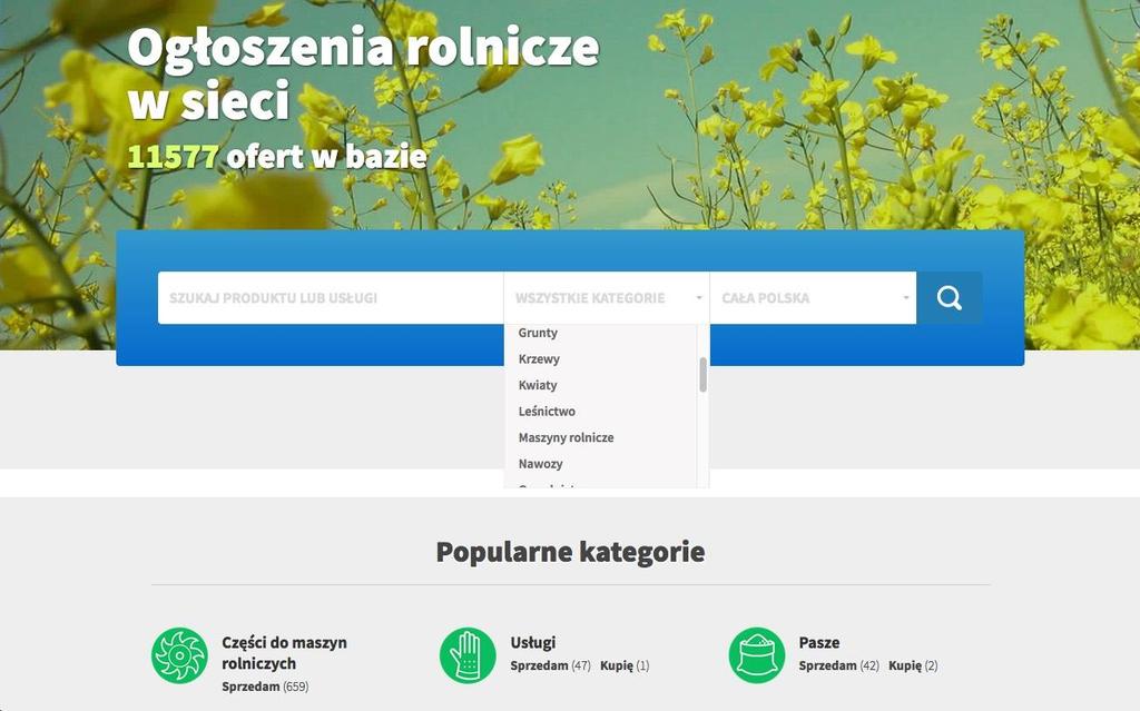 > Ogłoszenia rolnicze na