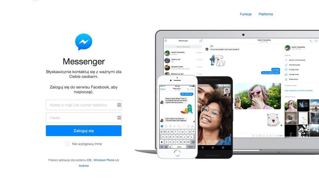 > Aplikacja Facebook Messenger do rozmów, czatu i