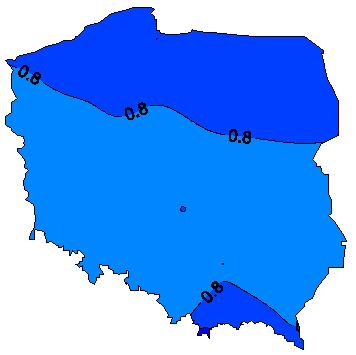 Udział czasu możliwego wykorzystania w cyklu całorocznym, wariant I 16/2 C