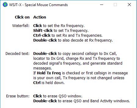 Special Mouse Commands (F5) 10.2.