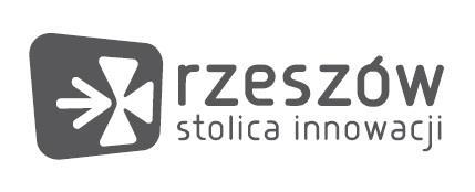 Zastosowanie logo Rzeszów stolica innowacji na materiałach promocyjnych Rzeszów kolor czarny 90%