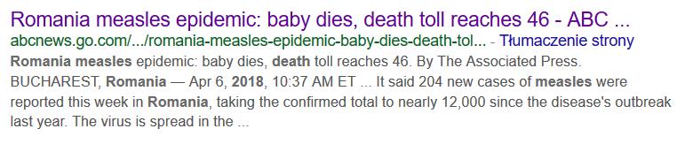 .. It said 204 new cases of measles were reported this