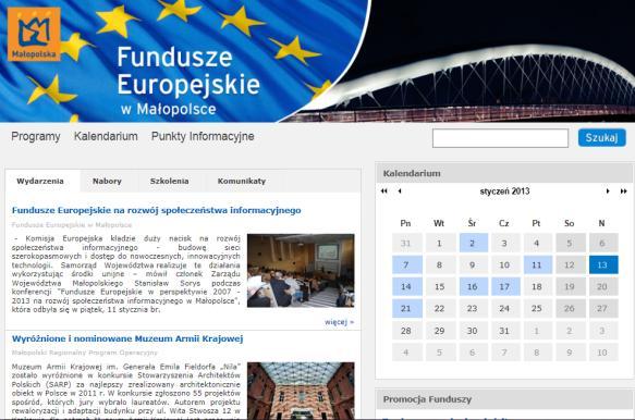 Źródła informacji o FE w Małopolsce www.fundusze.malopolska.