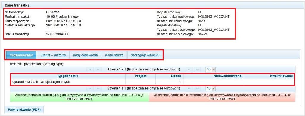 Typ rachunku źródłowego: po wybraniu określonego typu rachunku, wyniki są filtrowane tak, aby pokazać tylko transakcje zainicjowane z rachunków wybranego rodzaju.