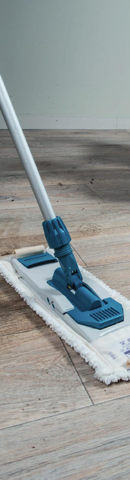 Na odporną na ścieranie warstwę użytkową wykładziny Moduleo Design Floors nakładana jest dodatkowo lakierowana powłoka ochronna Protectonite-PU, która chroni wykładzinę przed brudzeniem i ułatwia jej