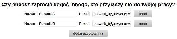 Wprowadź nazwę użytkownika i jego adres e-mailowy. Kliknij 'dodaj użytkownika', by dodać kolejne osoby, ale dla celów testowych wystarczą trzy lub cztery. KROK 4: Jak często chcesz otrzymywać raport?