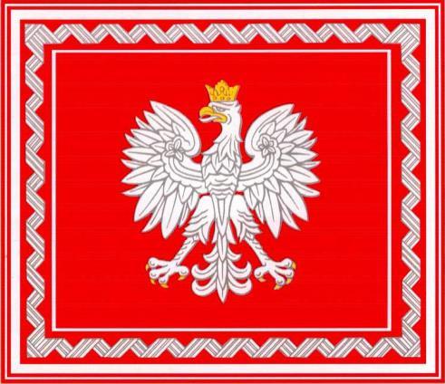 Proporzec Prezydenta Rzeczypospolitej wz. 1996 jako zwierzchnika Sił Zbrojnych RP i trumna ze szczątkami ś.p. Lecha Kaczyńskiego okryta Proporcem Nieco odmienna była ceremonia pogrzebowa śp.
