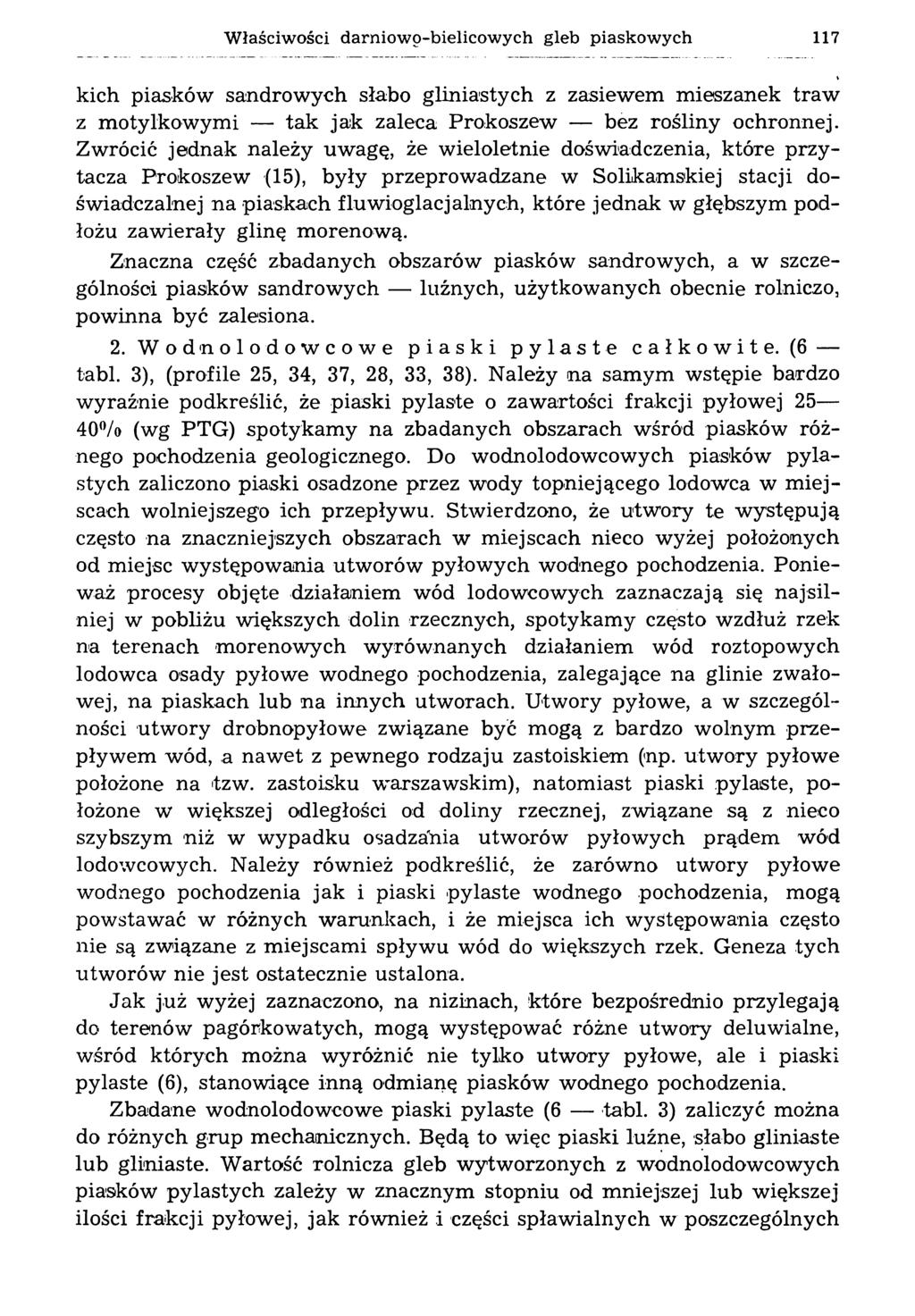 Właściwości darniowo-bielicowych gleb piaskowych 117 kich piasków sandrowych słabo gliniastych z zasiewem mieszanek traw z motylkowymi tak jak zaleca Prokoszew bez rośliny ochronnej.