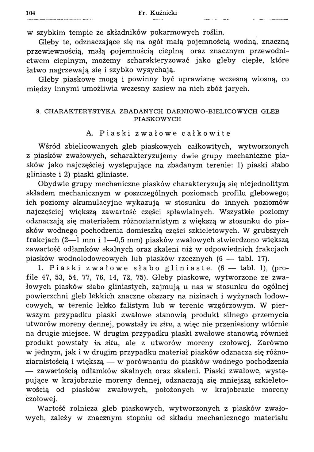 Fr. Kuźnicki w szybkim tempie ze składników pokarmowych roślin.
