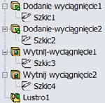 32): na pasku Operacje kliknij Lustro, właściwości operacji Lustro można wypełnić, uaktywniając odpowiednie elementy okna.