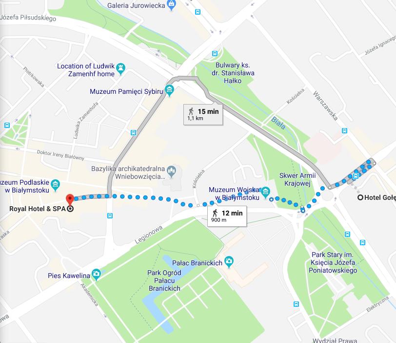 Uroczysta kolacja odbędzie się w Hotelu Royal & SPA, który znajduje się ok.