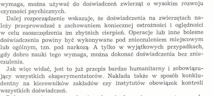 obowiązek kontroli doświadczeń