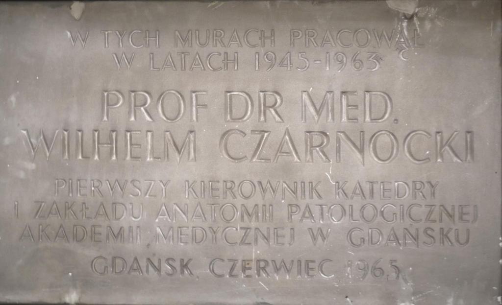 Prof. Wilhelm Czarnocki był pierwszym kierownikiem Katedry i Zakładu Anatomii Patologicznej oraz rektorem Akademii Medycznej.