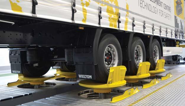 www.truck-van.pl Centrum Badawczo-Rozwojowe WYDARZENIE Koła naczepy ustawione na najazdach siłowników.