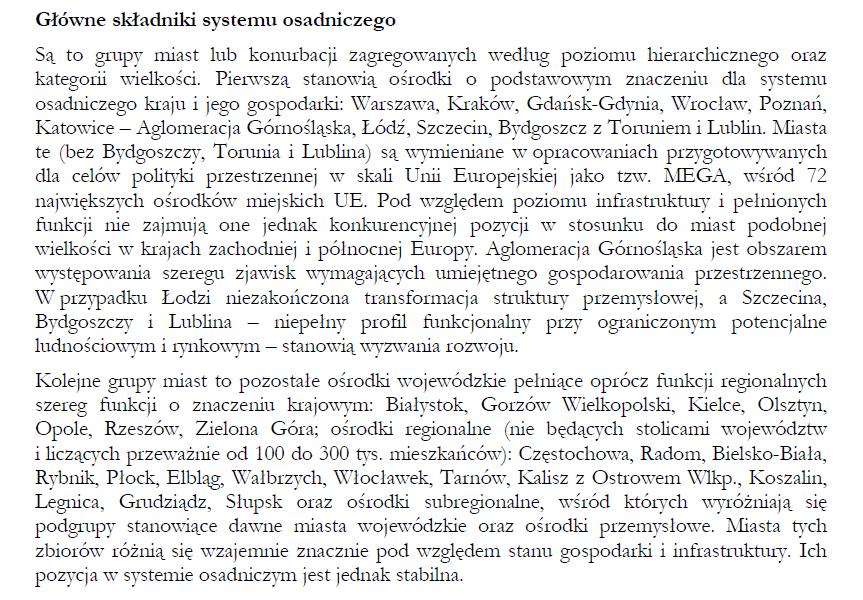 Koncepcja Przestrzennego Zagospodarowania Kraju