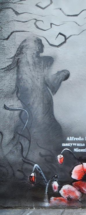 Mural Babci Nonci Żywym nie stawia się pomników, ale się o nich pamięta. Osobą, którą na zawsze zapamiętało wielu jest Babcia Noncia, czyli Alfreda Markowska.
