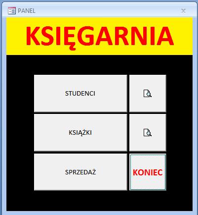 elementy kwerendy zapisz kwerendę z nazwą PANEL ZAKUPY Raport utworzono za pomocą kreatora z typowymi ustawieniami zapisz raport z nazwą PANEL ZAKUPY W ten sposób przygotowane zostały pierwsze