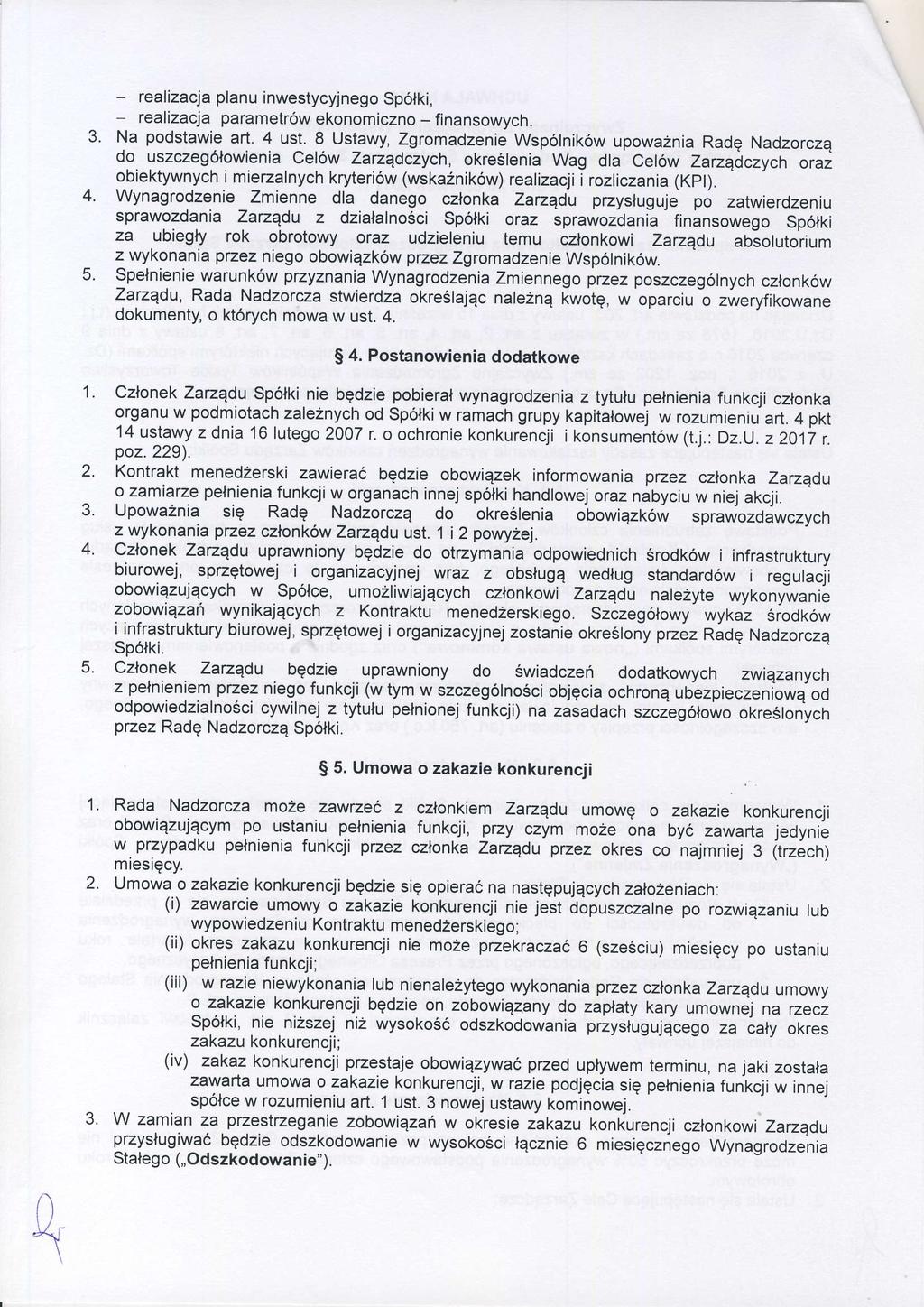 _ rea izaąap anuinwestycyjnego spółki, _ rea izaąaparametrów _ finansowvch. ekonomiczno podstawie Na art.