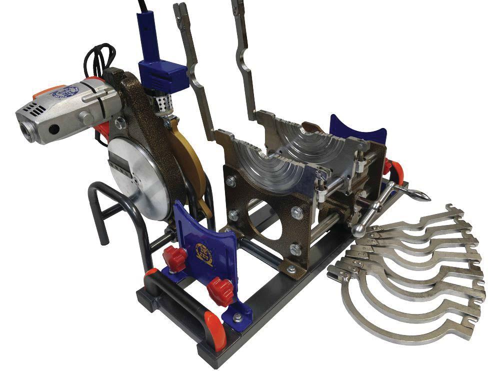 Do rur z tworzyw termoplastycznych: PE, HDPE, PP, PVDF Typ: Moc p yty rze ne : 00W Moc frezarki: 760W Docisk r czny z