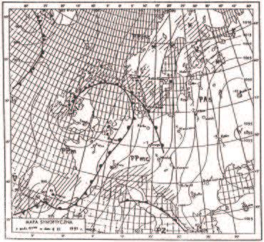 194 PRACE GEOGRAFICZNE, ZESZYT 105 Fig. 1. Synoptic weather chart at 01.00 CET of November 6, 1997 (Codzienny Biuletyn Meteorologiczny IMGW, 1997, 6 listopada 1997r.). Ryc. 1. Mapa synoptyczna z godziny 1.