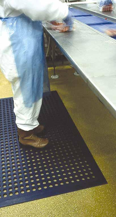 Worksafe Praktyczna i wielofunkcyjna mata Wysoce odporna mata antypoślizgowa i antyzmęczeniowa dostępna w dwóch wersjach: standard (kolor czarny) guma naturalna, nitryl (kolor niebieski) guma