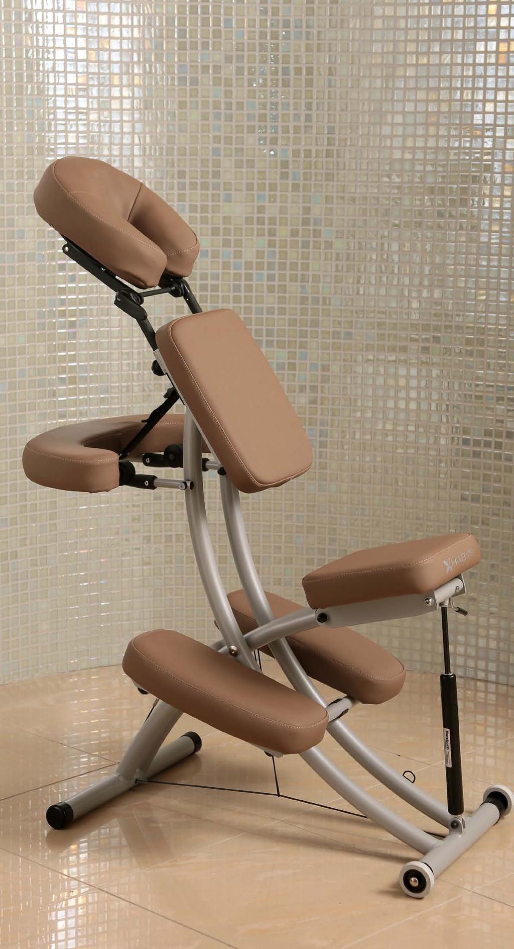 Wygodne i ergonomiczne krzesło o nowoczesnej, wytrzymałej konstrukcji umożliwiające wykonanie pełnowartościowego masażu w niemal