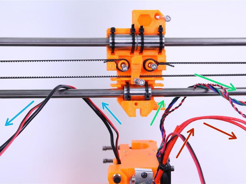 Step 25 Przygotowanie przewodów ekstrudera Poprowadź