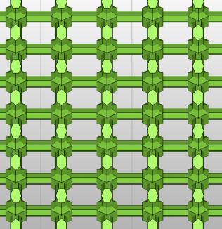 próbki o średnim rozmiarze porów ~250 µm, wymiar komórki jednostkowej 500 µm.