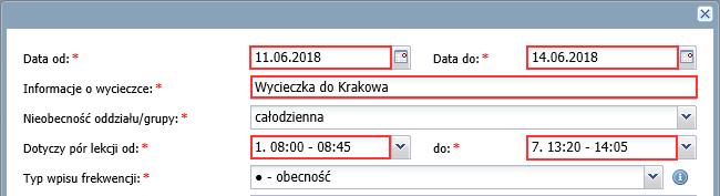 Organizacja wycieczki szkolnej z wykorzystaniem systemu UONET+ 10/13 Jako dyrektor możesz modyfikować wprowadzone przez kierownika dane. Możesz również zmienić kierownika wycieczki. 5.