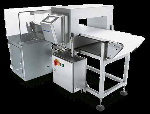 Detektory metalu Vistus z prostokątnym przelotem do montażu na przenośnikach Standardowe wymiary cewek: od 75 x 30 mm do 275 x 60 mm (szer. wys.).