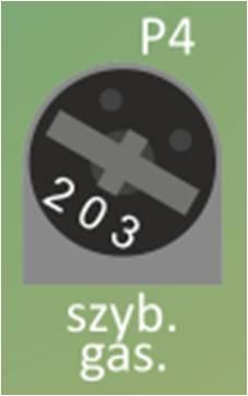 lania źródeł światła LED dokonuje się przy pomocy potencjometru P3 szyb. zap.