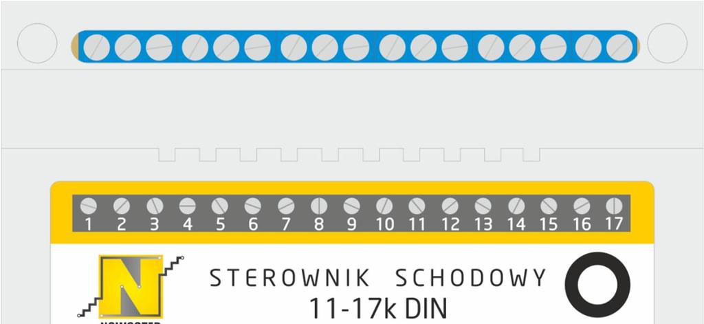 2.1. Wejścia i wyjścia sterownika 1 a b c d 12 11 10 9 8 7 6 5 4 3 2 Wyjścia i wejścia: 1 wyjścia kanałów od 1 do 17 2 wejście fotorezystora (sondy zmierzchu) 3 wejście blokujące PB 4 zacisk GND 5