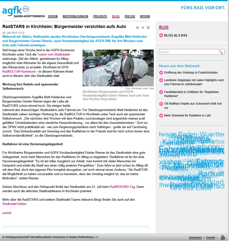 Dobre przykłady VI: Kultura bliskiej mobilności w życiu codziennym (zaangażowanie polityków / danie przykładu) Pomysł: Burmistrz i dyrektor ds.