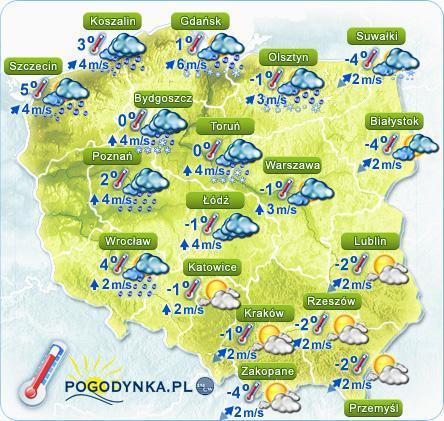 12:00 dnia 09.12.2013 do godz. 24:00 dnia 09.12.2013 Przebieg W ciągu dnia nastąpi spadek temperatury powietrza i gruntu poniżej 0 C, co