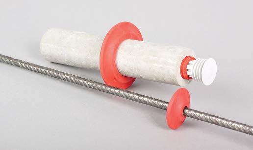 uziemienie fundamentów) Prosty i ekonomiczny sposób uszczelniania Parametry techniczne WEBAC Plug Korki pęczniejące WEBAC Ring Pierścień uszczelniający WEBAC Flange Kołnierze uszczelniające Słup